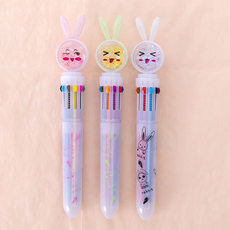 Wholesale Plastic Glitter Butterfly Rabbit Ten Color Beads